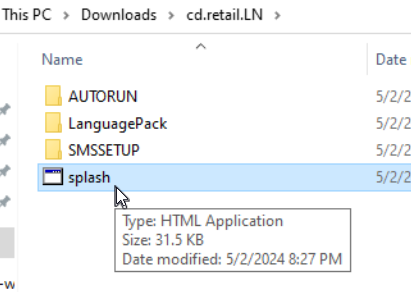 Launch splash.hta